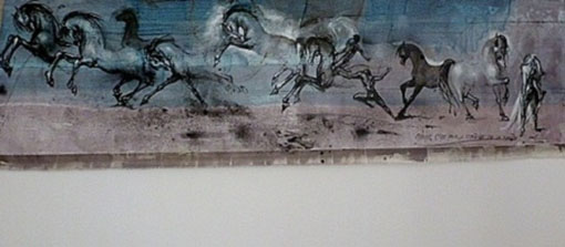 Christophe ROUIL Huile sur toile 2,00m x 0,50